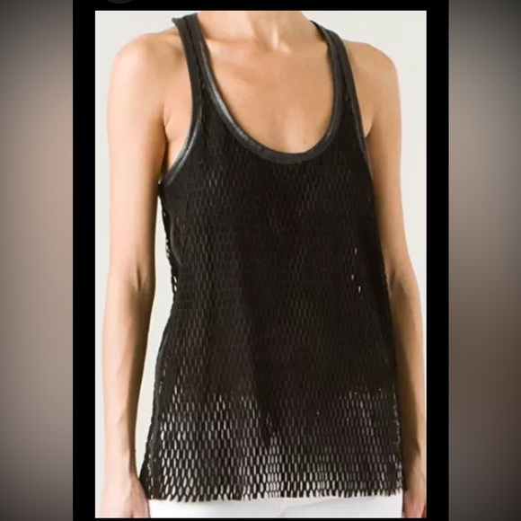 RARE! Isabel Marant Perforated Leather Tank Top Shirt Vest x FWRD Elyse Walker - Picture 1 of 11